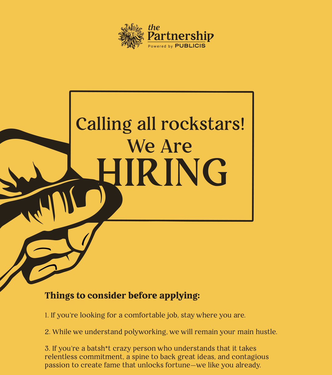 TPA_Agency_'s tweet photo. #NowHiring #IkoKaziKe
Weโre looking for Exprienced Account Managers !! If you fit the bill share your resume to:
info@thepartnershipafrica.com
#TeamAmazing https://t.co/qdahH1yUhP