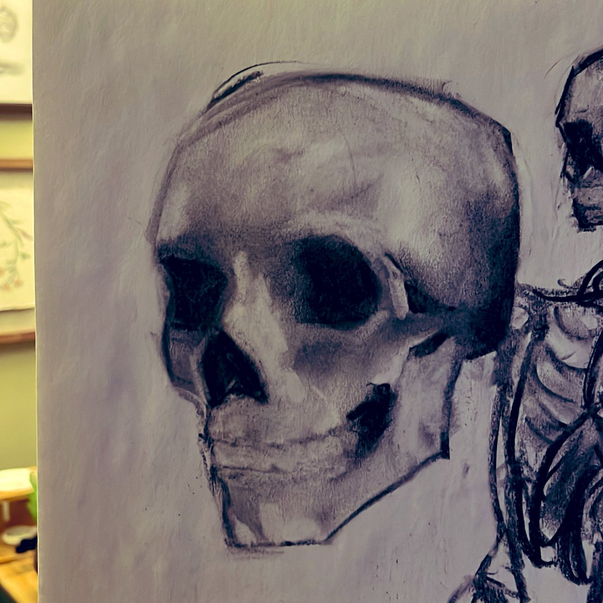 vivtsg's tweet photo. This skull sketch turned out pretty sick. Love drawing with charcoal 💀 #drawing #sketch #charcoaldrawing https://t.co/WjxEnz8LlM
