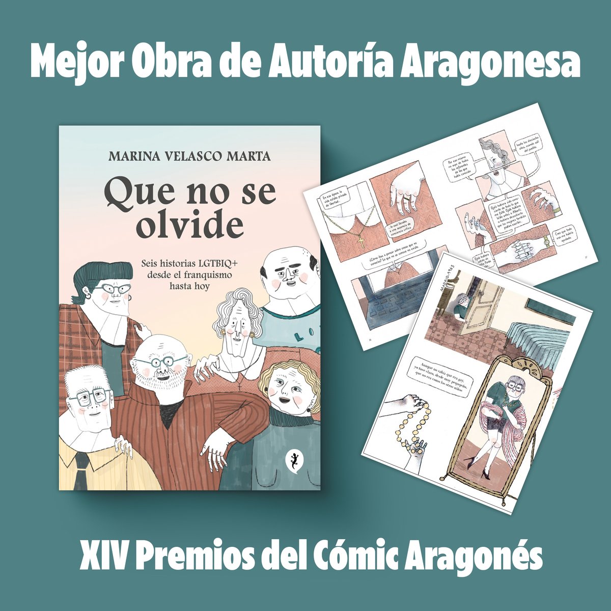 Salamandra Graphic (@salamandragraph) on Twitter photo Muy contentas de anunciar que Marina Velasco Marta <a href="/marinavlsc_/">marinandome</a> ha ganado el premio a 𝐌𝐞𝐣𝐨𝐫 𝐎𝐛𝐫𝐚 𝐝𝐞 𝐀𝐮𝐭𝐨𝐫𝐢́𝐚 𝐀𝐫𝐚𝐠𝐨𝐧𝐞𝐬𝐚 con #QueNoSeOlvide en los XIV Premios del Cómic Aragonés. ¡Enhorabuena! 🎉
📚➡️ bit.ly/3syPVRY Muy contentas de anunciar que Marina Velasco Marta <a href="/marinavlsc_/">marinandome</a> ha ganado el premio a 𝐌𝐞𝐣𝐨𝐫 𝐎𝐛𝐫𝐚 𝐝𝐞 𝐀𝐮𝐭𝐨𝐫𝐢́𝐚 𝐀𝐫𝐚𝐠𝐨𝐧𝐞𝐬𝐚 con #QueNoSeOlvide en los XIV Premios del Cómic Aragonés. ¡Enhorabuena! 🎉
📚➡️ bit.ly/3syPVRY