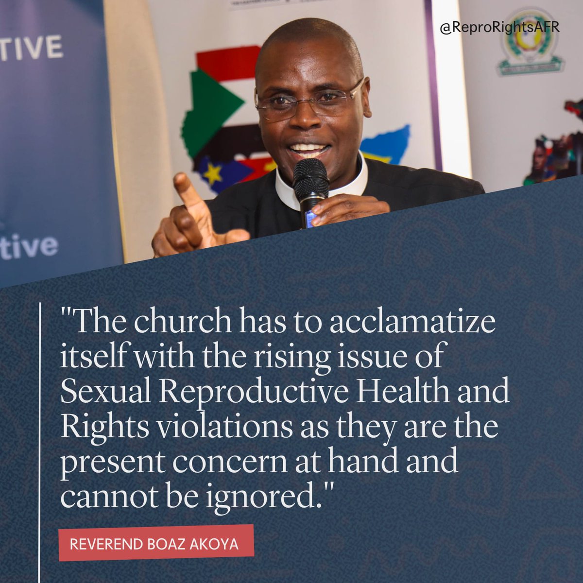 Faith in action:The Church must address all facets of life, including mental, sexual, &amp; reproductive health. Religious leaders need evidence-based sensitization to align their values &amp; faith institutions’ beliefs for meaningful participation in SRHR discussions. - Rev. Boaz Akoya
