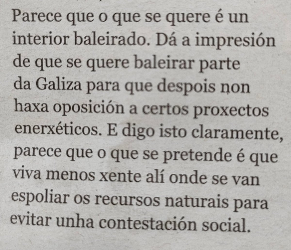 Moi importante esta resposta de Teresa Táboas, na entrevista que lle fai hoxe o Sermos.