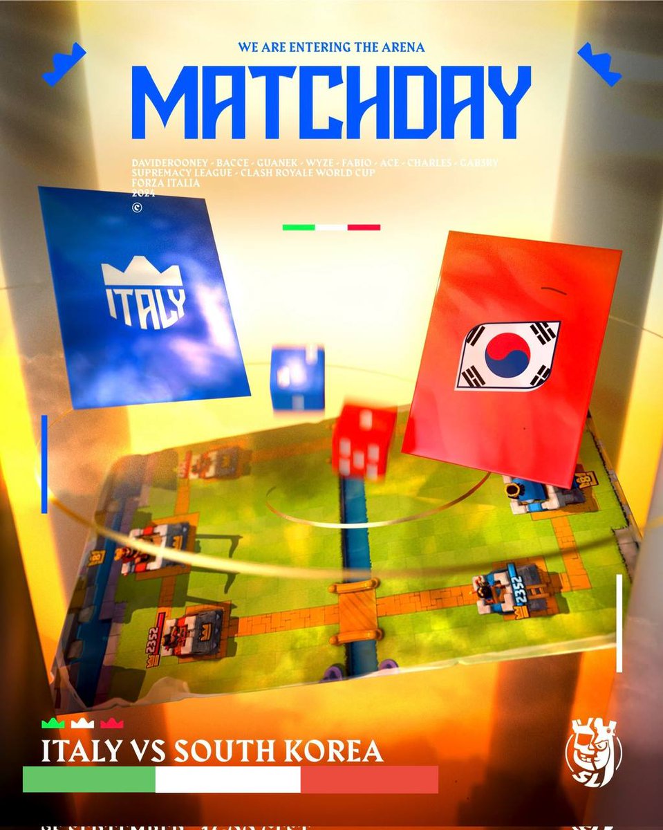 Nazionale Italiana CR (@nazionaleitacr) on Twitter photo Matchday!
Loser bracket <a href="/CR_Supremacy/">Supremacy League</a>
๐๏ธ <a href="/Team_Korea_CR/">Team Korea CR</a>
๐ฟโฑ๏ธ 15 cet
Stavolta puntiamo sul potere della pizza, la pasta ci ha deluso Matchday!
Loser bracket <a href="/CR_Supremacy/">Supremacy League</a>
๐๏ธ <a href="/Team_Korea_CR/">Team Korea CR</a>
๐ฟโฑ๏ธ 15 cet
Stavolta puntiamo sul potere della pizza, la pasta ci ha deluso