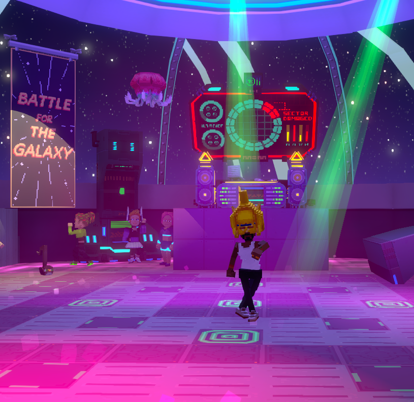 johnny85f's tweet photo. Training at the Battle of Galaxy Dojo in @TheSandboxGame. Preparing to defend the universe, one punch at a time! 🥋🌌 @dancefightapp https://t.co/J6NtZpapWa #TheSandbox #AlphaSeason4 #AS4SocialChallenge https://t.co/AiE5TWVBk9