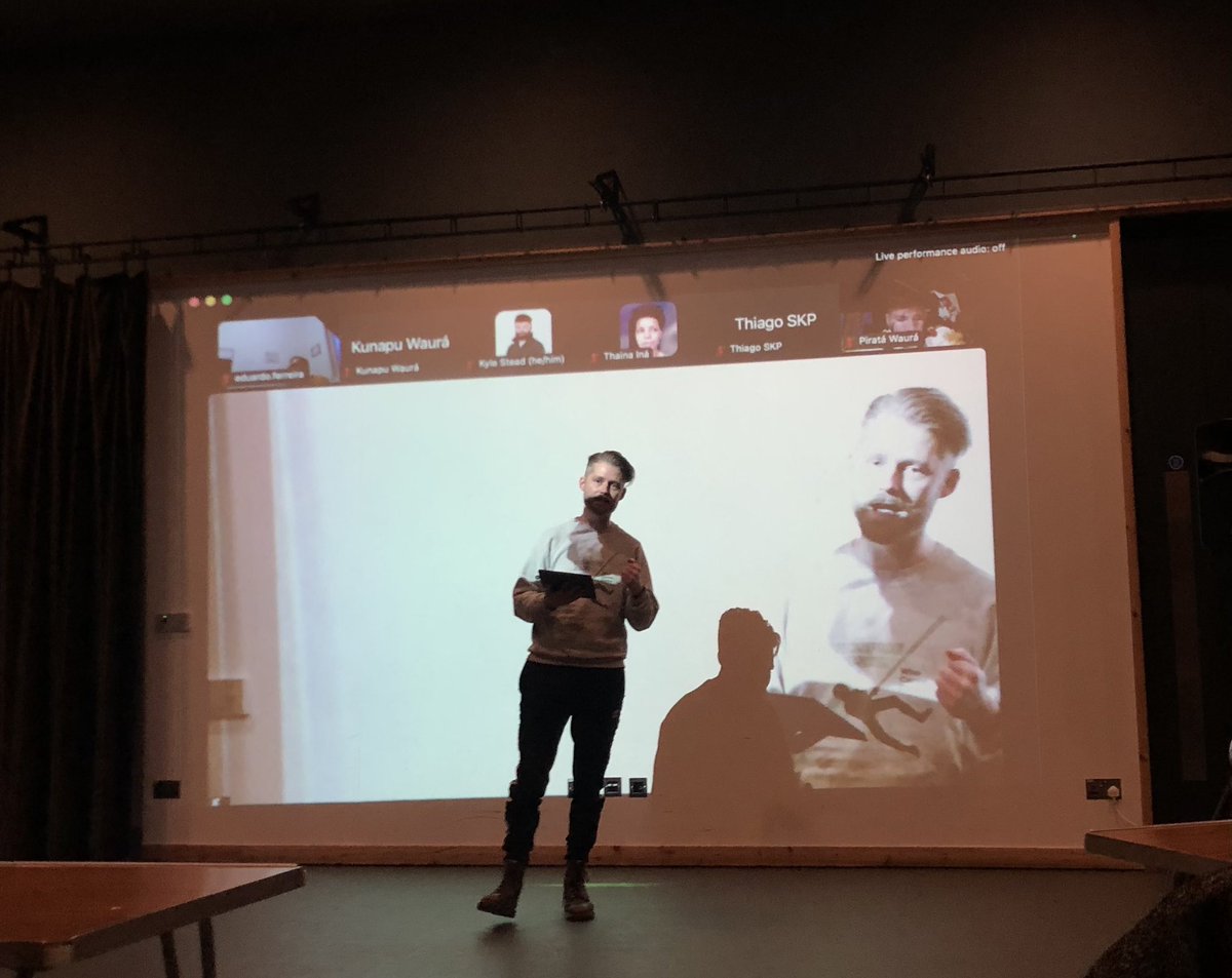 Brilliant to be at the premiere of the #ExquisiteCorpse film <a href="/TyPawb/">Tŷ Pawb</a> in #Wrexham last night. Artists from 🇧🇷 and 🏴󠁧󠁢󠁷󠁬󠁳󠁿 coming together in beautiful creative collaboration, digitally, online &amp; live in the the room, exploring our shared humanity. Real magic! ✨🤩
#CultureConnects