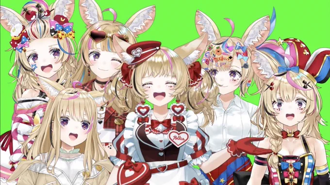 #尾丸ポルカ2024新衣装ちょっとすみません足りるかわかりませんが可愛らしいふわふわドレスメイドさん衣装ハート多くて差分もあってポニテにもなって正直誰得ってか僕て既にありがとうございますw細かいに左右で違うネットタイツにイヤリングもすごい!今年二着目!?素敵な衣装ありがとうございま 