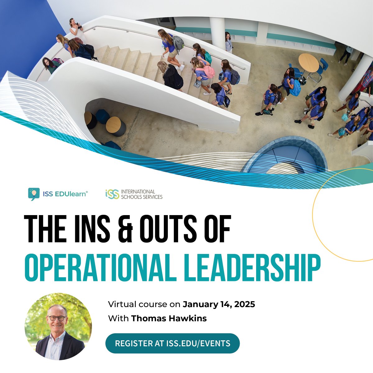 ISSCommunity's tweet photo. January 14: Discover the essential elements of operational leadership in #intlschools. Join #ISSedu expert Tom Hawkins and learn to navigate school operation management, fostering a productive learning environment.
Register at https://t.co/Ck9uAN1Ad1 #SchoolOps https://t.co/pePy6rIdK1