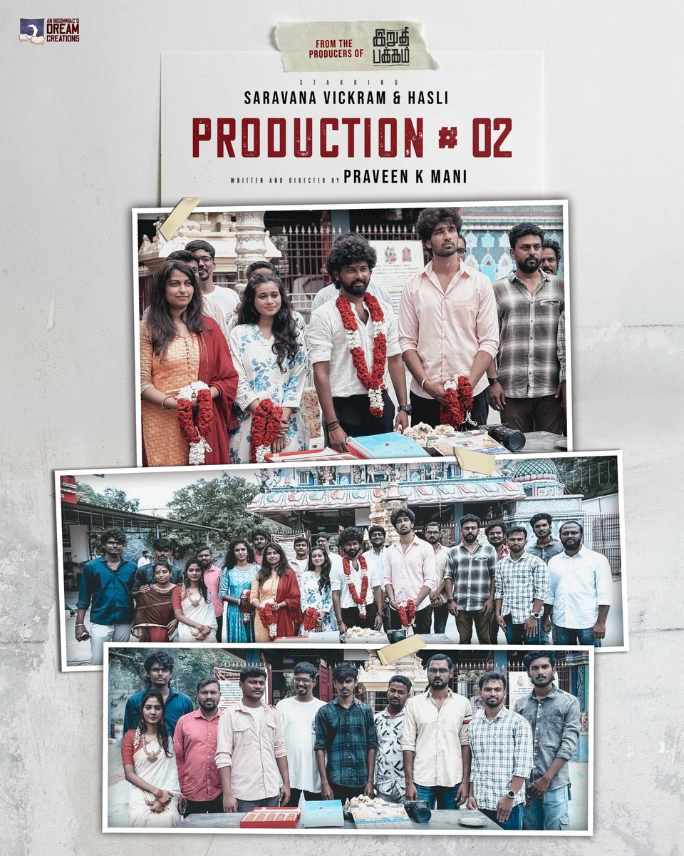 Kollywoodtoday's tweet photo. From the producers of #IrudhiPakkam
#Production2 starts with an auspicious Pooja
⭐ @saravana_vkrm #hasli @naadagakaaran
🎬@praveenkmani
🎥 #LokeshElangovan @editorpremb
🎶#msjonesrupert @jaidilipj @its_man_oh #ghatamsiva #storyboardchandran #lakshmananpandi @PROSakthiSaran https://t.co/L0trmh8H7S