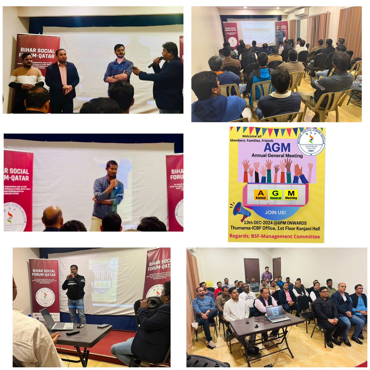 BiharQatar's tweet photo. @bsfqatar We did our Annual General Meeting (AGM) successfully for the year 2024 on 13-12-2024 at Teyseer Hall-ICBF. We updated our MC-Team for the session 2025, We welcome our 3 new MC- Mr. Parwez, Mr. Anmol, Mr. Karim.
@irfanhasan1986 @Satyendrapat @ICBF_Qatar @IndEmbDoha https://t.co/BE7lhLEGjl