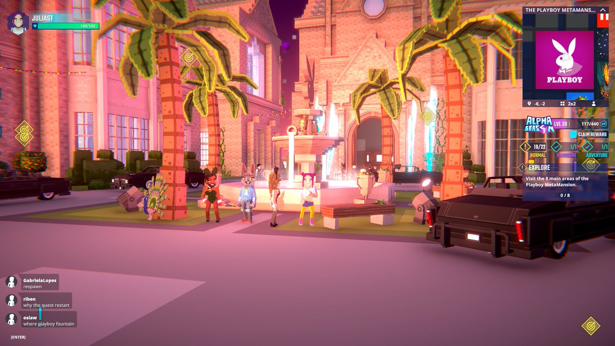 Chillin' by the <a href="/Playboy/">Playboy</a>'s bunny fountain in Metamansion in <a href="/TheSandboxGame/">The Sandbox</a>. Living the luxe life—virtually! 🐰💎 register-landings.sandbox.game/alphaseason4-s… #TheSandbox #AlphaSeason4 #AS4SocialChallenge