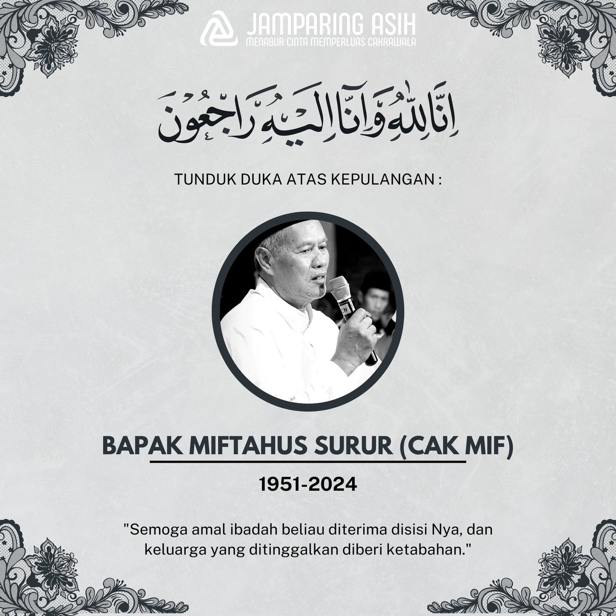 Selamat jalan Mbah Mif.