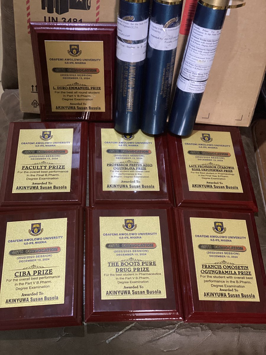 I sought the LORD, and he answered me; he delivered me from all my fears (psalm 34:4-5)🙏

-Overall  Best Graduating Student OAU (2022/2023 session) CGPA 4.97

I’m so grateful to God who has honored me and  to everyone who has contributed to this success 

#OAU48thConvocation