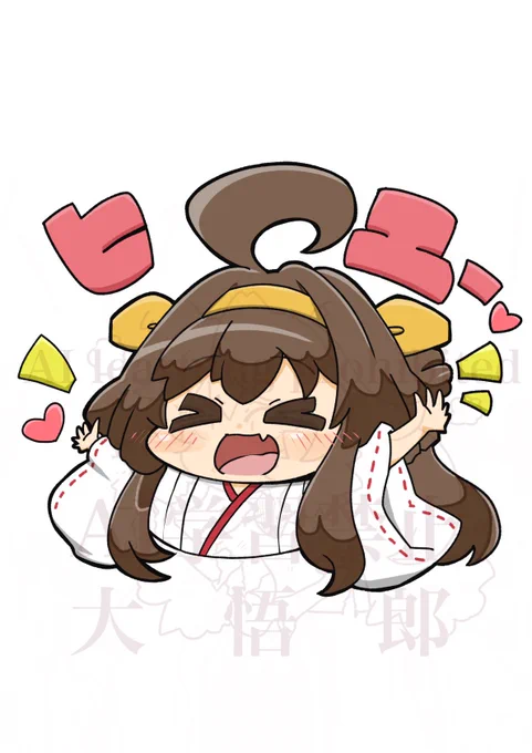 超比叡祭でホワイトボードに描いた4姉妹描いてます、先発で金剛です#艦これ 