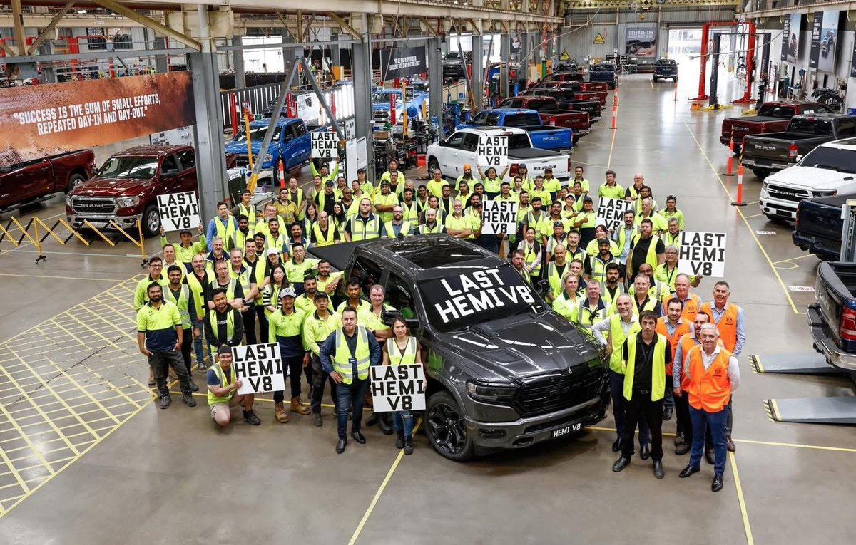 The last Ram truck with a Hemi V8 has rolled off the RHD remanufacturing line in Australia.