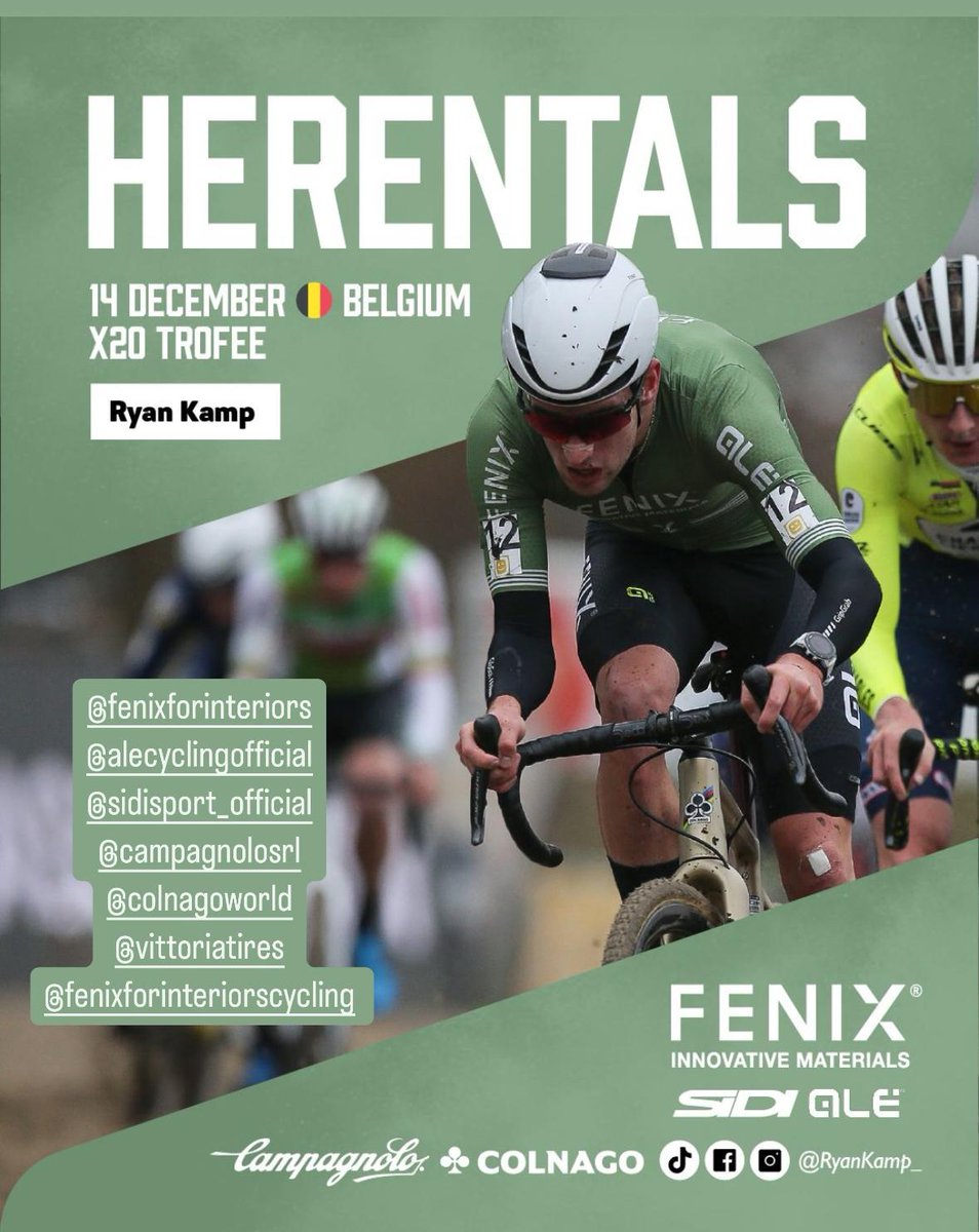 RyanKampSupport's tweet image. RACEDAY‼️ Dit keer een dubbelprogramma voor @_ryankamp. Vandaag start hij in de @X2OTrofee te Herentals 🇧🇪 en morgen in de @UCIcyclocrossWC te Namen 🇧🇪. Wij wensen onze favoriet veel succes! Hup Ryan! #cyclocross #CXWorldCup #x2otrofee