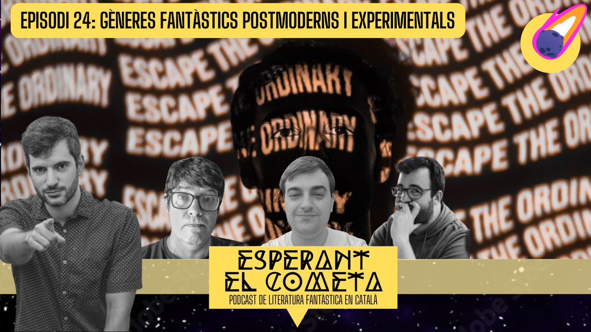 Episodi 24 d'Esperant el cometa ☄️☄️

Aquest mes hem convidat al <a href="/dolcametzina/">joan rius</a> al programa per parlar amb ell de la tradició del postmodernisme i l'experimentació formal als gèneres fantàstics, aprofitant la sortida del seu llibre 'El vol de les papallones'!