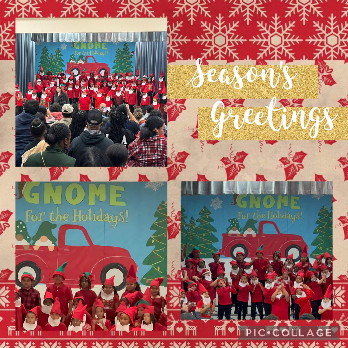 Shoutout to our amazing 2nd graders for their fantastic performance in the Gnome for the Holidays winter program! 🌟 It was a packed house, and our outclass team did an incredible job preparing the students.