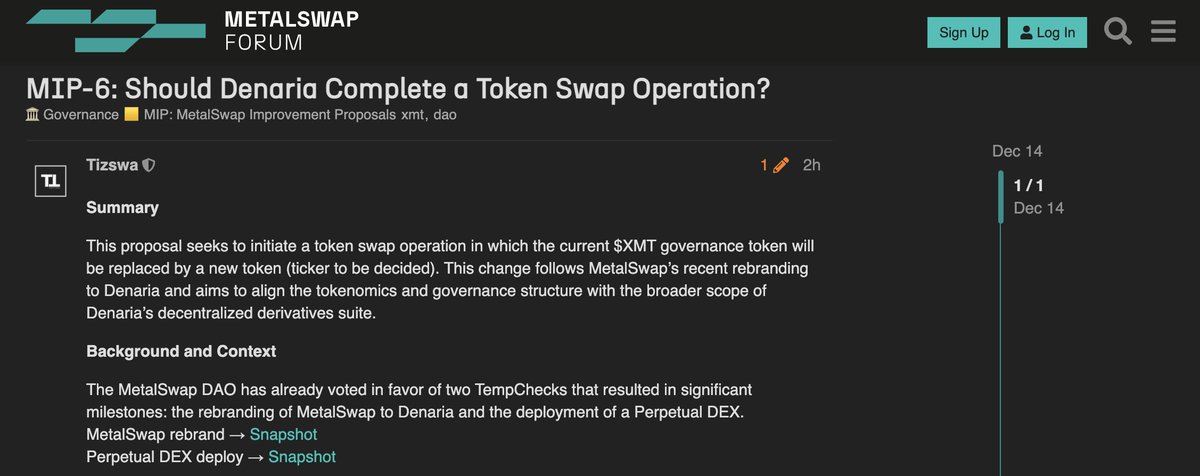 Denaria (mainnet arc) tweet media