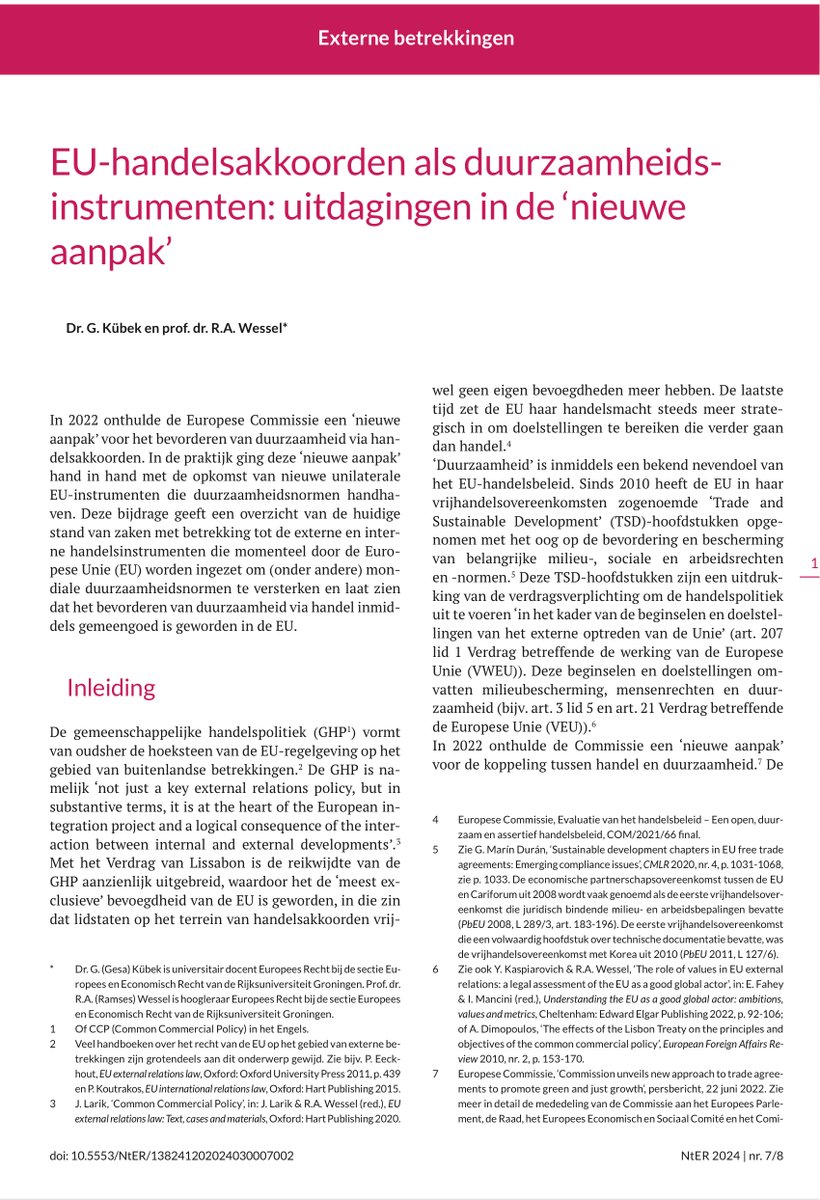 EU-handelsakkoorden als duurzaamheids­instrumenten: uitdagingen in de ‘nieuwe aanpak’, met @GesaKuebek @Groningen_EULaw  …w-bjutijdschriften-nl.proxy-ub.rug.nl/tijdschrift/ti…