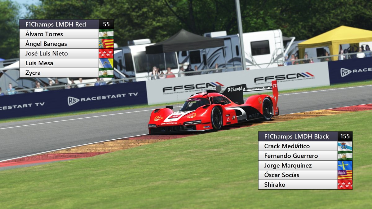 Este fin de semana corremos en las 24H FOR ANNA, un evento benéfico organizado por FFSCA (Fédération Française des Simulations de Courses Automobiles).

Comenzamos a las 14:00, os dejamos la retransmisión oficial y nuestra onboard:

twitch.tv/racestarttv
twitch.tv/f1champs