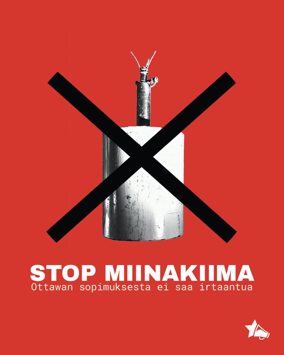 Vasemmistonuoret penää Suomelta globaalia ja humanitaarista vastuuta: miinakieltosopimuksesta ei saa irtautua!

Lue koko kannanotto:
vasemmistonuoret.fi/stop-miinakiim…