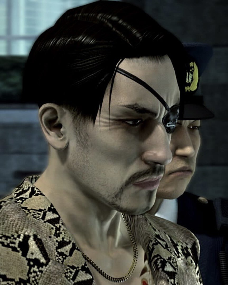 trinketfish's tweet photo. hot take but this is peak majima. the wrinkles the pale skin the dead tired eye like considering his personality this is how he SHOULD look always. kinda nasty kinda miserable kinda dead. https://t.co/am4Qc9ekB5