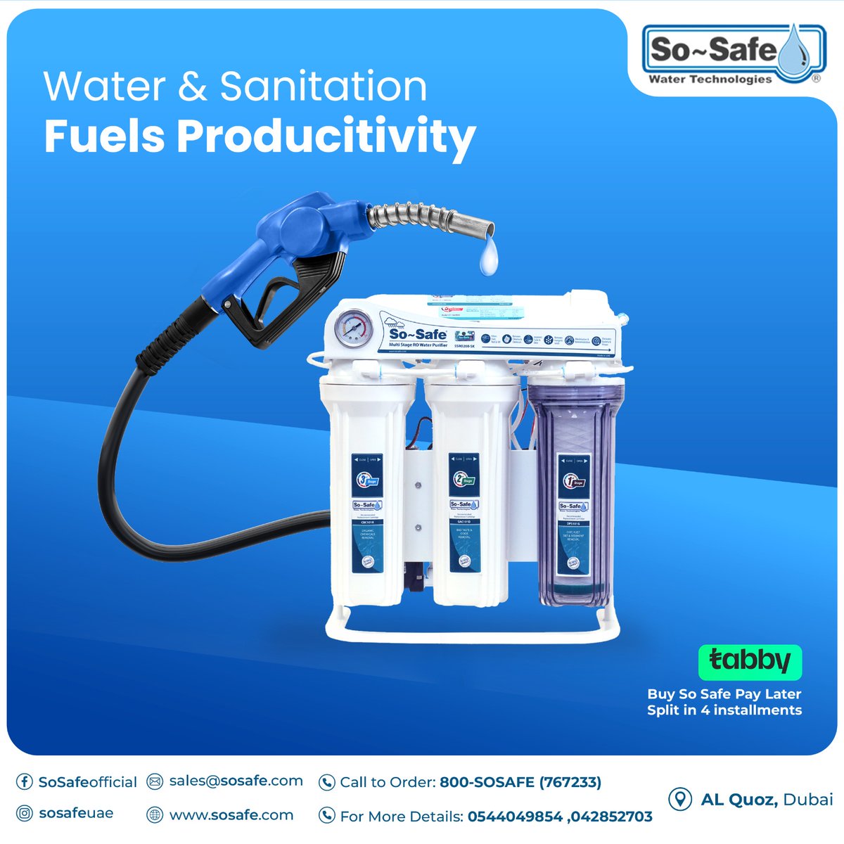 sosafeuae's tweet photo. Ensure that every drop of water you drink is clean, pure, and packed with the essential nutrients your body needs. With So Safe Water Purifier, you're not just quenching your thirst; you're fueling your body with the highest quality water, empowering you to perform at your best https://t.co/dpw3MkEqzo