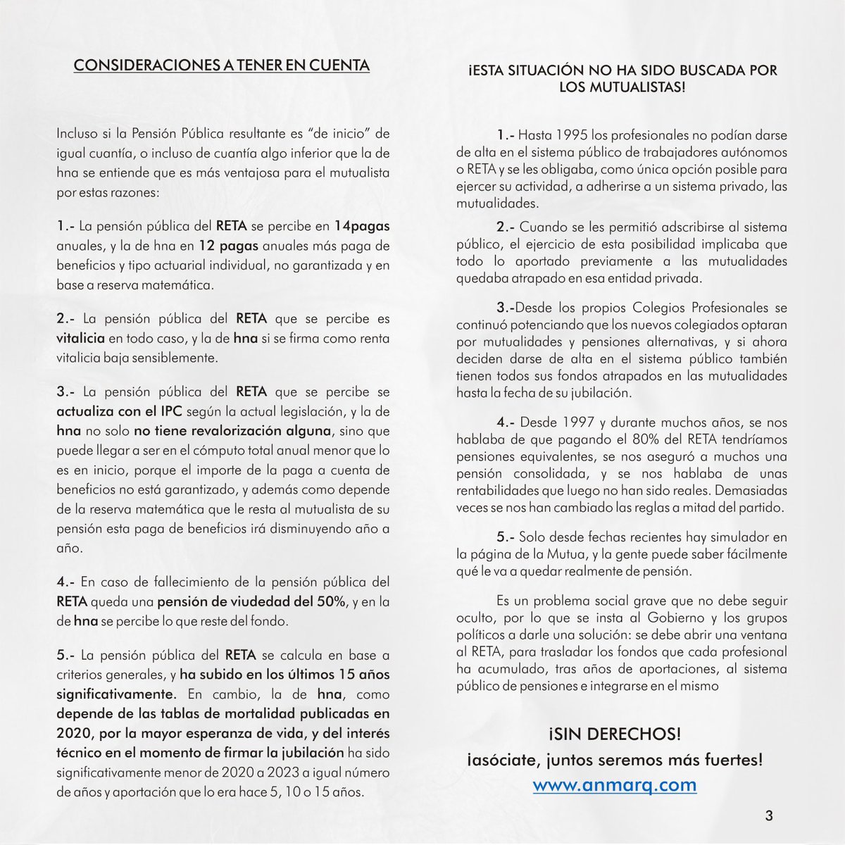 Pasarela RETA ya, opcional y universal… las razones de la Asociación de Mutualistas Arquitectos +Aparejadores, Químicos… únete a ANMARQ.com