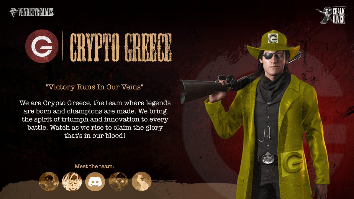 Vendetta Games (@vendettagameshq) on Twitter photo Introducing <a href="/Cryptogreece18/">Crypto Greece</a>!
When the Crypto Greece team rides into town, strategy meets swagger. 🎯
Every move is a calculated masterpiece, every play is as sharp as a Spartan spear.
They don’t just aim for victory—they carve it into the blockchain with precision and grit. Introducing <a href="/Cryptogreece18/">Crypto Greece</a>!
When the Crypto Greece team rides into town, strategy meets swagger. 🎯
Every move is a calculated masterpiece, every play is as sharp as a Spartan spear.
They don’t just aim for victory—they carve it into the blockchain with precision and grit.