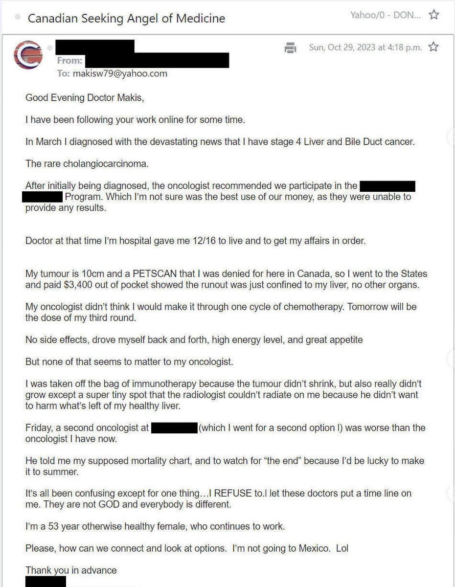 MakisMedicine's tweet image. NEW ARTICLE: IVERMECTIN and FENBENDAZOLE Testimonial - 53 year old Stage 4 Cholangiocarcinoma Cancer patient with 15cm tumor declared "Cancer Free" after reaching out to me 14 months ago!!

This is a very special story.

53 year old Canadian Cancer patient diagnosed with Stage 4…