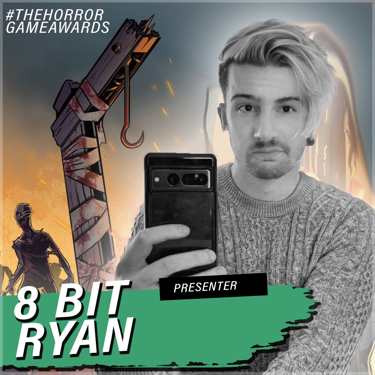Welcome to <a href="/IAm8BitRyan/">8-BitRyan</a> who will be presenting the Best Indie Developer Award at TONIGHT'S live show.

Don't miss the global livestream at 8pm GMT / 9pm CET / 12pm PST / 3pm EST at <a href="/HorrorGameAward/">The Horror Game Awards - HALLOWEEN SHOWCASE 30/09</a>.

#THEHORRORGAMEAWARDS