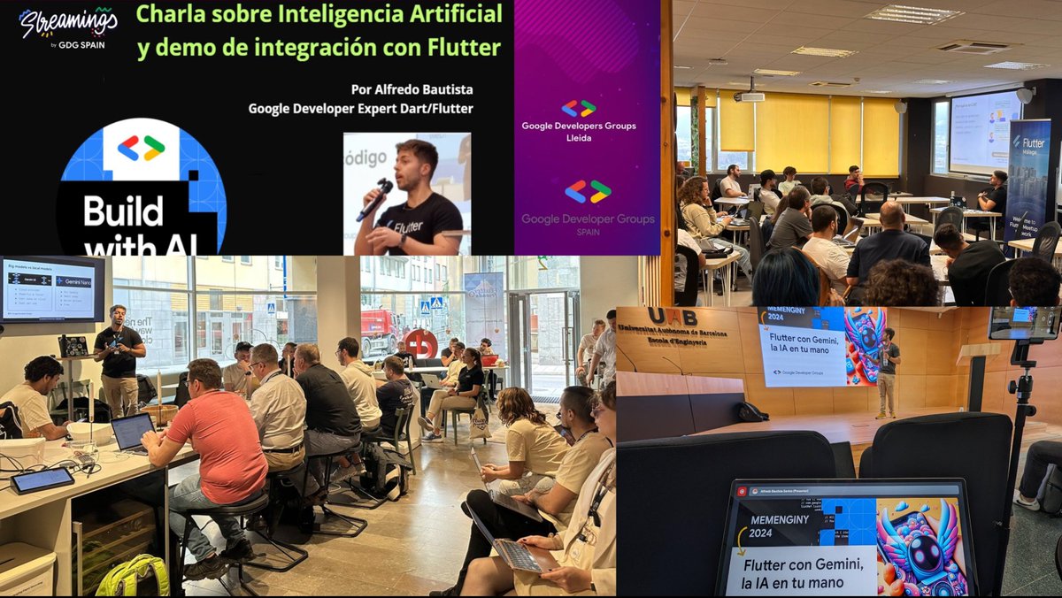 Este Martes 17 de Diciembre tenemos en <a href="/FlutterLleida/">FlutterLleida</a> un evento para cerrar este 2024 🔥

#FlutterInProduction

Sneaky peek de una revisión de 2024 cargado de IA y Flutter 👀

Apúntate aquí: gdg.community.dev/events/details…