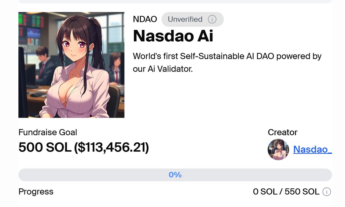 Happy Weekend, frens! ☀️

Meet Nasdao AI, the project you can't afford to ignore, currently generating incredible. The journey of <a href="/Nasdao_/">Nasdao Ai</a> truly begins now.

Big shoutout to <a href="/nomadwayfinder/">Aj</a> for the amazing work! Today, he's here to change the game. #AIvolution starts now. 🚀