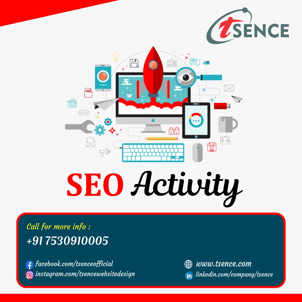 tsenceweb's tweet image. Boost your online presence with #Tsence's expert SEO services! We specialize in optimizing your website to rank higher on search engines, driving more traffic and increasing visibility. From keyword research to on-page and off-page strategies, our team ensures your brand reaches