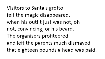 AnnaQuarendon's tweet photo. #Quangleverse #writing #words #poetry #Santa #Santasgrotto #fakebeard #Christmas https://t.co/wo1JCse9EZ