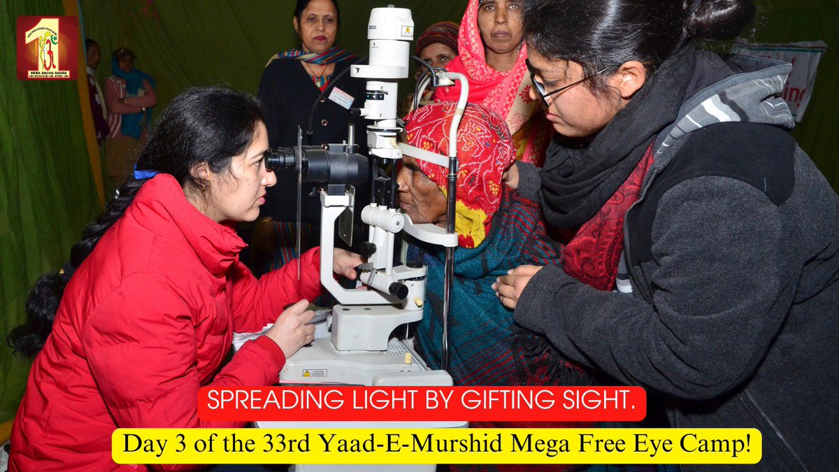 DSSNewsUpdates's tweet photo. Dignity and Care for All!
Smiles all around, and selfless love surrounds!
The expansive pandal continues to buzz with activity as patients from across India receive free eye treatments. On Day 3, the camp remains a beacon of hope for those in need, offering world class services.  
#EyeCamp #GiftOfSight #DeraSachaSauda #RamRahim #SaintDrMSG #YaadEMurshidFreeEyeCamp