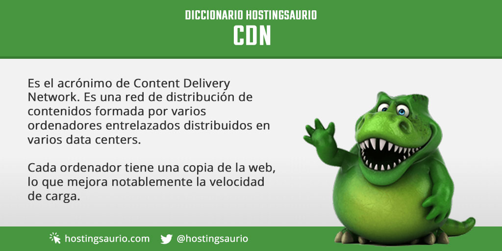 hostingsaurio's tweet photo. 📜 #DiccionarioHosting. La definición de hoy es #CDN https://t.co/6j5Yome52p https://t.co/Ca2CzmmvdH