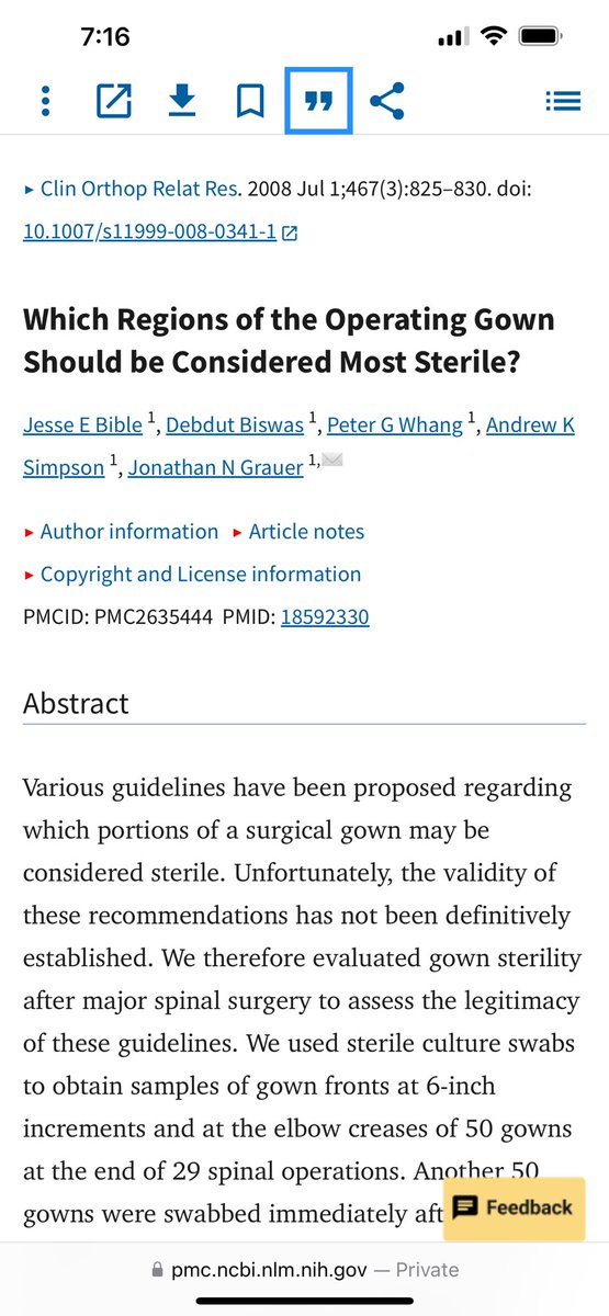 If you truly critically thought about what going from a standing position to a sitting position and back to a standing position does to your Zones of Sterility in relationship to the sterility of your hands, you would never sit down again periodically during any surgical case.