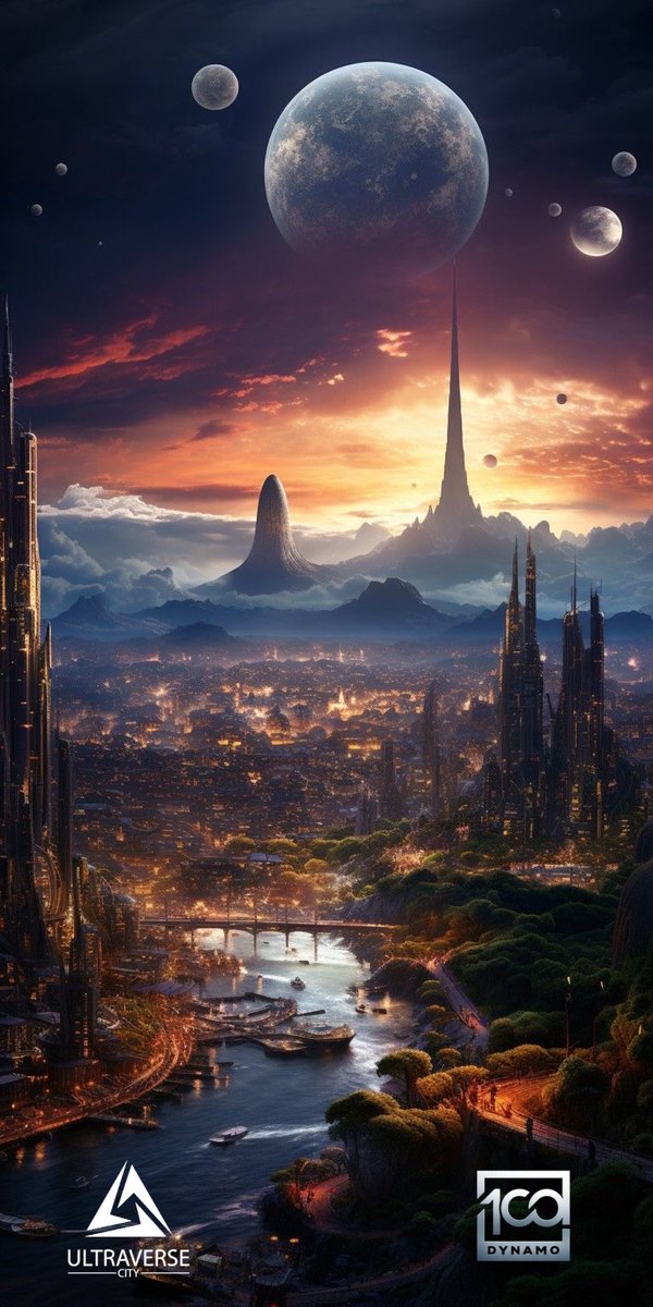In the Ultraverse City, skyscrapers hum with life, neon lights carve shadows into endless nights, and the air buzzes with whispers of untamed energy. A place where the line between reality and innovation blurs. Welcome to the future.
<a href="/GoldencircleX/">Golden Circle Team</a> 
#D100team #Ultraverse_city