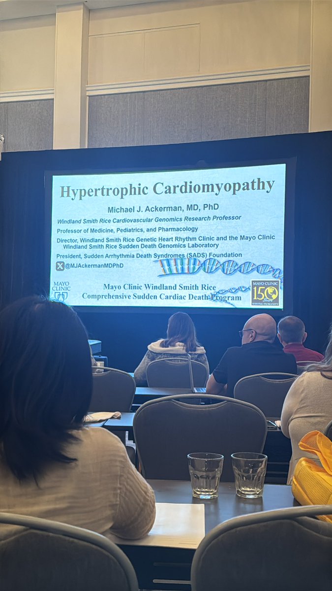 Mayo Clinic Genetic Heart Rhythm Clinic (@mayoclinicwsrgh) on Twitter photo On to <a href="/MJAckermanMDPhD/">Michael J. Ackerman MD,PhD</a> giving us the lowdown on #HCM & filling us in on the #genetic underpinnings of Hypertrophic Cardiomyopathy its clinical implications and recent updates in management regarding the disease. A key session for all of us this week! <a href="/MayoClinicCV/">Mayo Clinic CV</a> #cardiogenetics On to <a href="/MJAckermanMDPhD/">Michael J. Ackerman MD,PhD</a> giving us the lowdown on #HCM & filling us in on the #genetic underpinnings of Hypertrophic Cardiomyopathy its clinical implications and recent updates in management regarding the disease. A key session for all of us this week! <a href="/MayoClinicCV/">Mayo Clinic CV</a> #cardiogenetics
