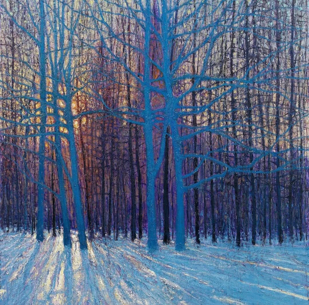 Andrew Gifford (British, born 1970)
Church of the Saviour through the Trees, 2019
Oil on panel