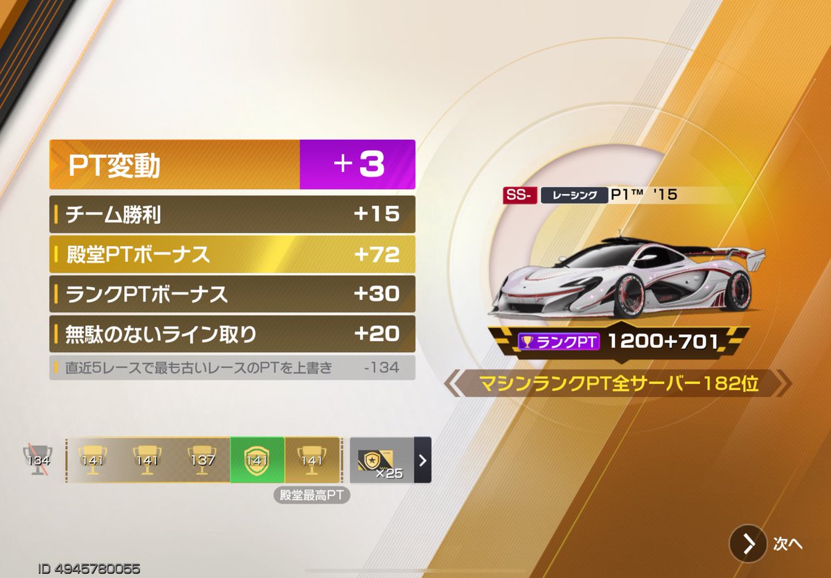 1900乗れたので2、3凸するまで置いときます
 #レーシングマスター