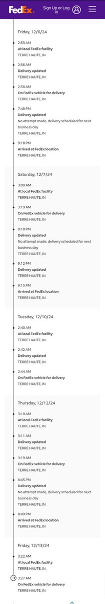 JButkiewicz82's tweet photo. Presuming @fedex doesn't have enough help, I get it, so they sit routes. How does a route just not get run for over a week? I almost want to see this just go for perpetuity but I'd like to get my refund this year for my order. It is too bad @FedExHelp  is not assisting any. https://t.co/Ui5CzT0LeA