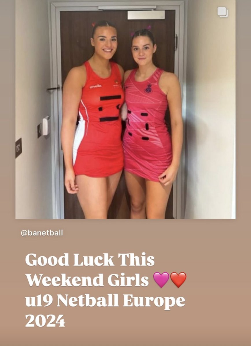 Good luck to our captain Rae Nelson representing Scotland as vice captain and Lucy Hunt representing Wales at Netball Europe this weekend 
<a href="/BarkingAbbeySch/">Barking Abbey School</a>