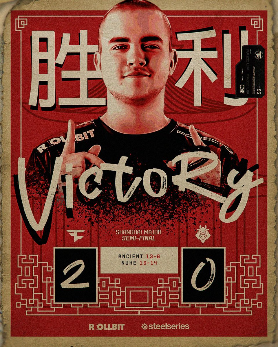 FaZeEsports's tweet photo. MAJOR FINALS HERE WE COME https://t.co/WHqLcxnOyx