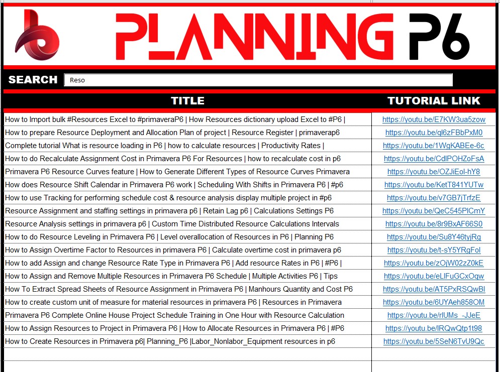 Planningp6's tweet image. 🔴PLANNING P6 TUTORIALS DICTIONARY
➡️DOWNLOAD LINK: planningp6.com/downloads/plan…
#PrimaveraP6 #ProjectManagement #P6Tutorial #P6Training #ProjectScheduling #ProjectControl #P6Dictionary #P6Tips #P6Tricks #LearnWithUs #ProjectManagementTips #ProjectManagementTools #PlanningP6