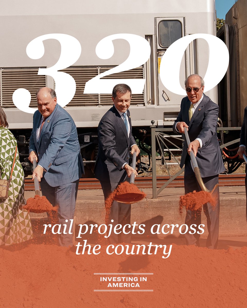 There are 320 rail projects across the country rolling forward, thanks to the infrastructure law—modernizing transportation, boosting the economy, and connecting communities like never before.
