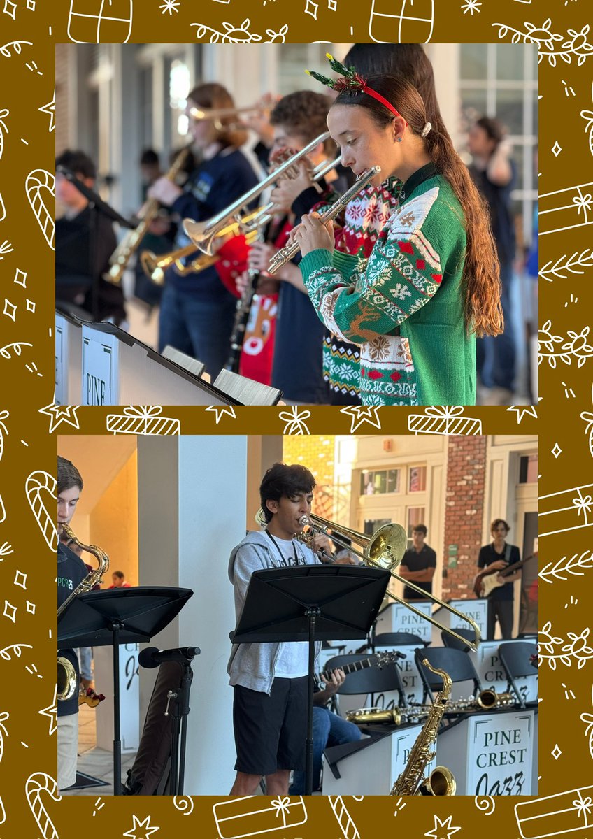 PineCrestArts's tweet image. Upper School Jazz Band and vocalists brought the holiday spirit to Dr. Markham’s “Good Luck Breakfast,” performing festive hits to spread cheer and help everyone gear up for exams. Thank you, Dr. Markham, for hosting this event—a perfect blend of music and motivation! #PCFineArts