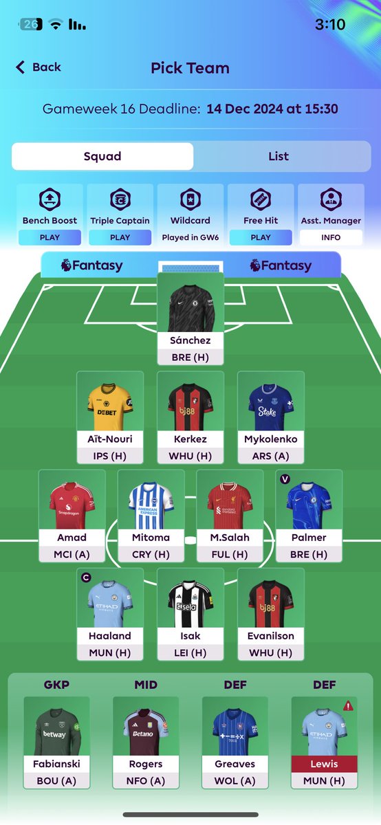 bilalyassen2's tweet photo. @FPL_UCF كيف التشكيله ابدل https://t.co/EdTeaTG2xy