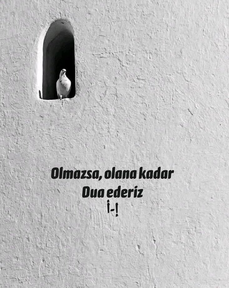 Olmazsa, olana kadar dua ederiz.