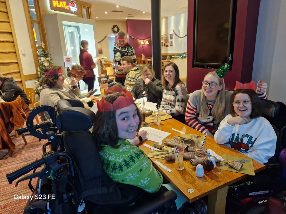 Young people from the Kids Next Door, ASD group and the children in care Voice forums had a great time at their annual Christmas meal get together #Enjoy #Learn #Achieve #SENDInclusion #VOICE #YPS 🎄